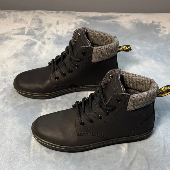 Dr. Martens Black and Gray Combat Boots - Picture 4 of 11
